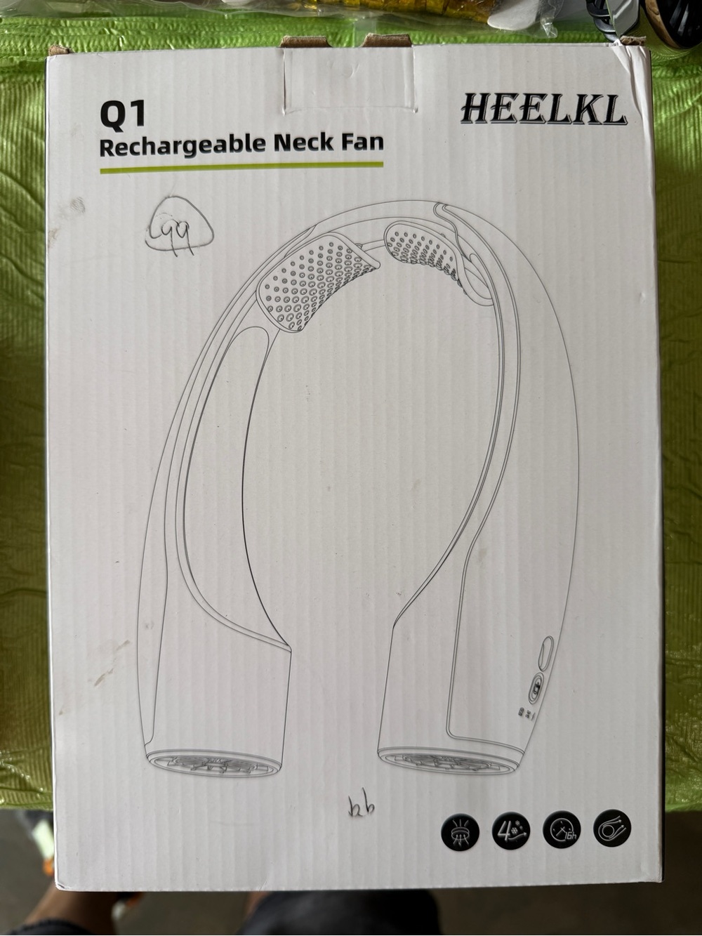 White Rechargeable Neck Fan - Q1